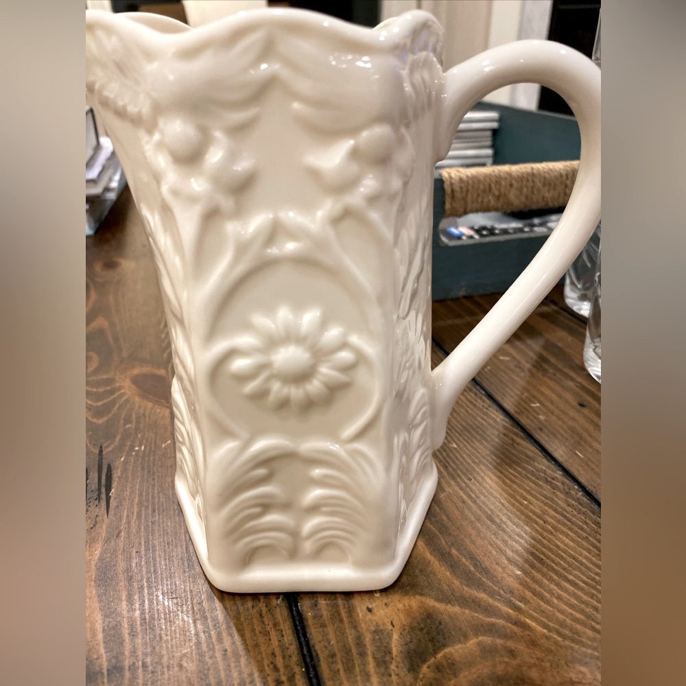 Two’s Company Porcelain Hexagonal 6” Pitcher